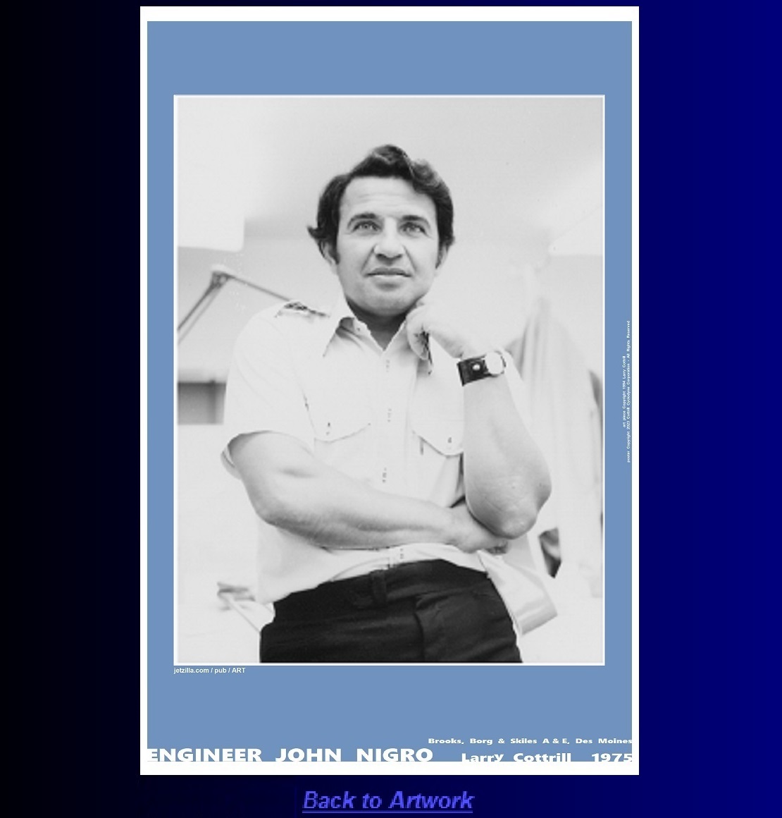 Portrait poster: Engineer John Nigro by Larry Cottrill